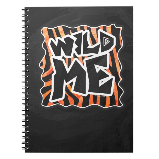 Caderno Espiral Zebra Preta e Laranja Selvagem (Frente)