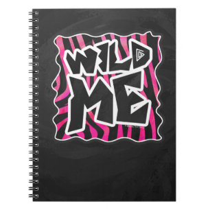 Caderno Espiral Zebra Preta e Rosa Quente