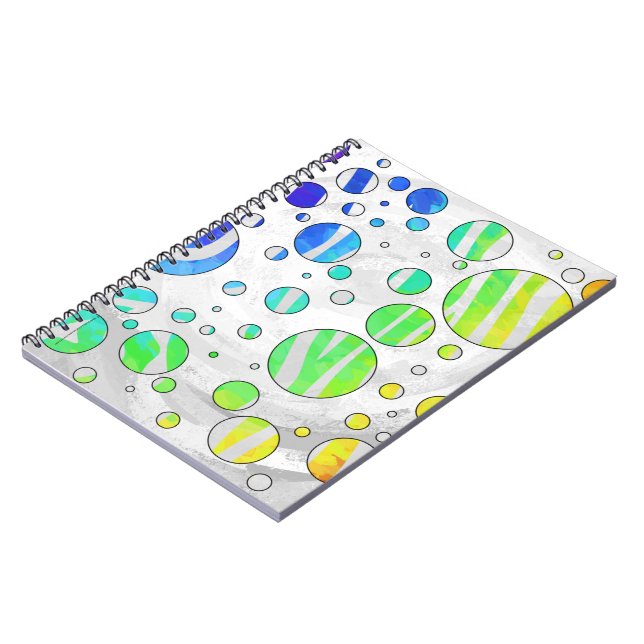 Caderno Espiral Zebra Rainbow e White Impressão (Left Side)