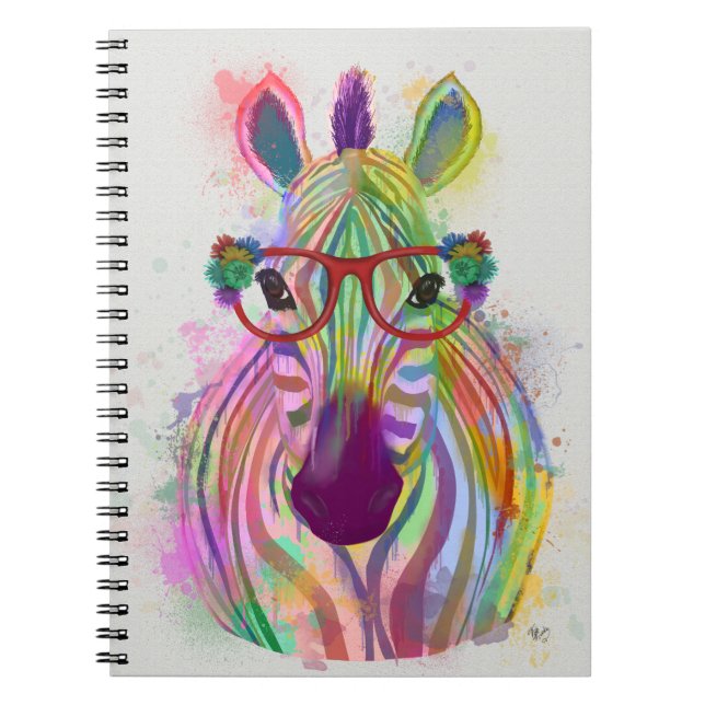 Caderno Espiral Zebra Rainbow Splash (Frente)