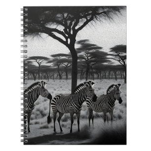 Caderno Espiral Zebras Na África - Tinta Petrolífera, Notebook