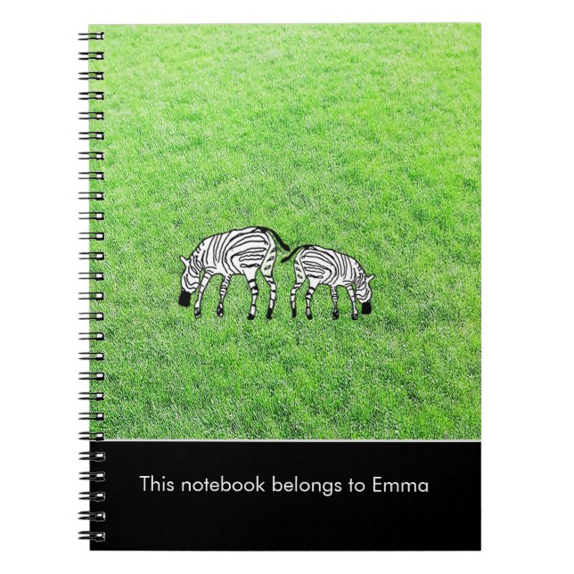 Caderno Espiral Zebras quenias felizes e bonitas (Frente)