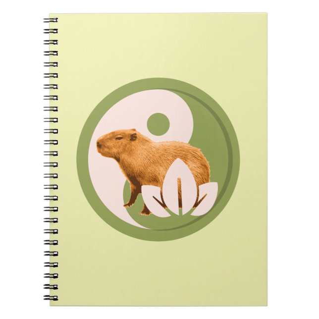 Caderno Espiral Zen Capybara Yin Yang (Frente)