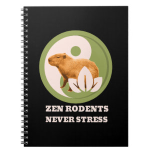 Caderno Espiral Zen Rodents Nunca Stress Capybara