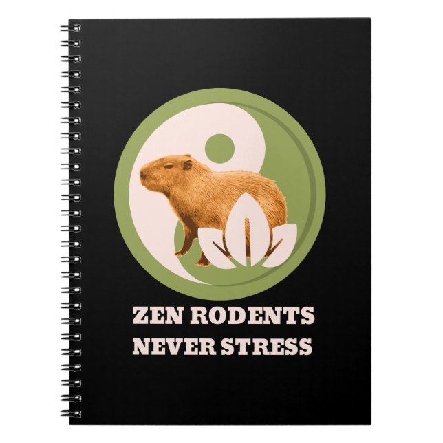 Caderno Espiral Zen Rodents Nunca Stress Capybara (Frente)