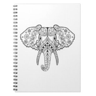 Caderno Espiral Zentangle inspirou o elefante