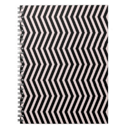 Caderno Espiral Zig Zag Pink e Black Geométrico