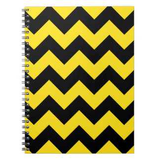 Caderno Espiral Ziguezague eu - Preto e amarelo do ouro