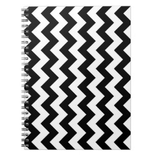 Caderno Espiral Ziguezague preto e branco