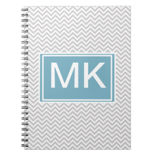 Caderno Espiral ZigZag de Cinzas simples