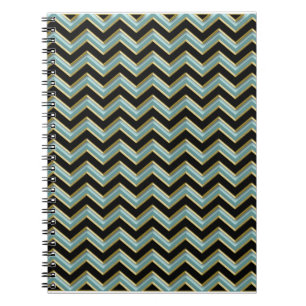 Caderno Espiral ZigZag preto-e-Dourado