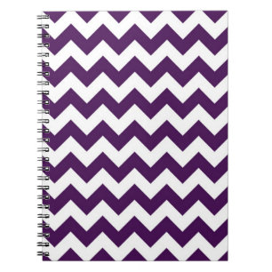 Caderno Espiral Zigzag púrpura e branca