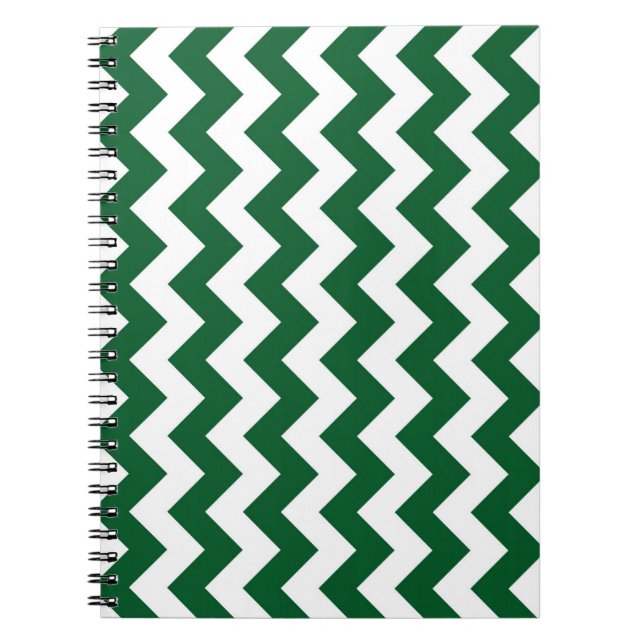 Caderno Espiral Zigzag verde e branco (Frente)