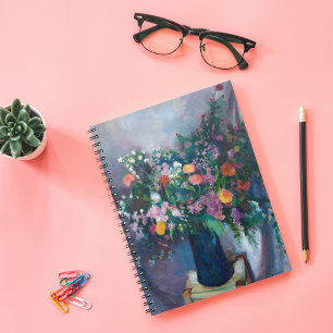 Caderno Espiral Zinnias e Asters   Arthur Beecher Carles