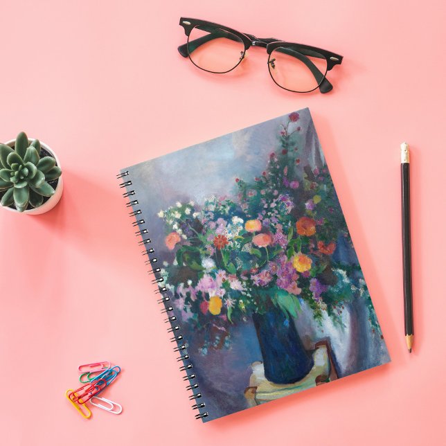 Caderno Espiral Zinnias e Asters | Arthur Beecher Carles (Criador carregado)