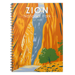 Caderno Espiral Zion National Park Utah A Vintage dos estreitos