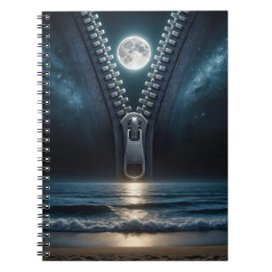 Caderno Espiral Zíper Deszipando o Luar