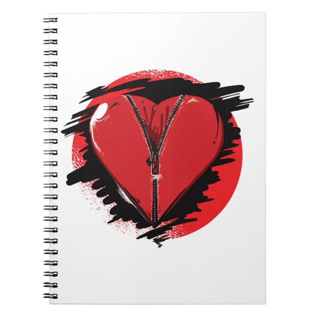 Caderno Espiral Zipper Heart (Frente)