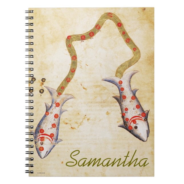 Caderno Espiral Zodíaco: Peixes, C1350 (Frente)