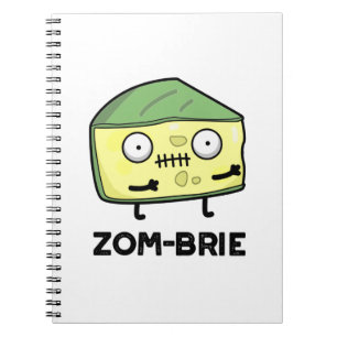 Caderno Espiral Zom-brie Dia de as Bruxas engraçado Zombie Brie Ch