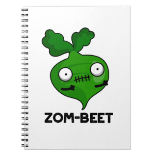 Caderno Espiral Zombie Beet Pun Dia de as Bruxas engraçado Zombie
