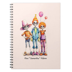 Caderno Espiral Zombie do Halloween (9), um garoto bonito e person