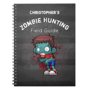Caderno Espiral Zombie Hunting Field Guide Engraçado