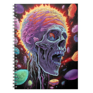 Caderno Espiral Zombie Skull Creator Sci-fi Horror Art