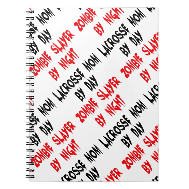 Caderno Espiral Zombie Slayer Lacrosse Mãe (Frente)