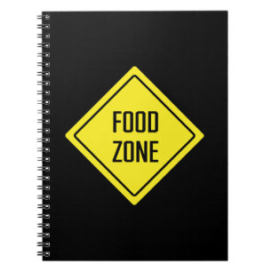 Caderno Espiral Zona de comida   Sinal rodoviário   Notebook espir