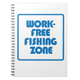Caderno Espiral Zona de pesca livre de trabalho