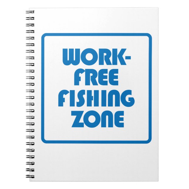 Caderno Espiral Zona de pesca livre de trabalho (Frente)