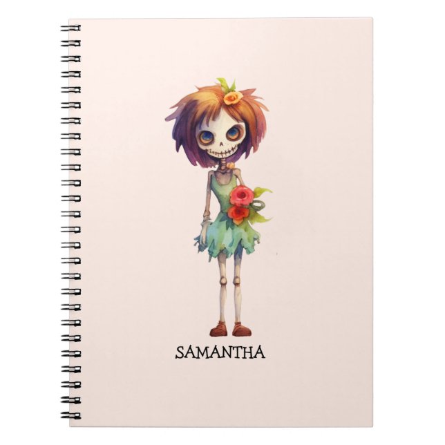 Caderno Espiral Zumbi Infantil Sinistro Mas Fofo – Macabro Adoráve (Frente)