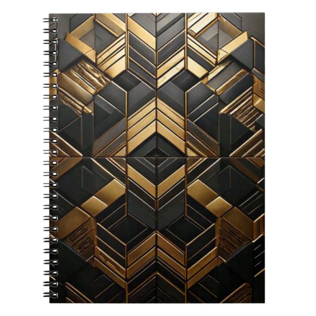 Caderno Espiral Zwart goud retro  (Frente)