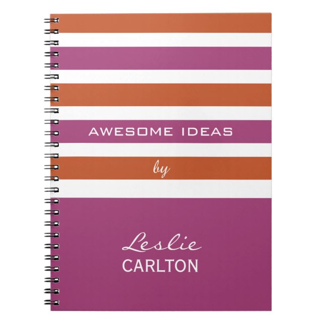 Caderno feito sob encomenda do monograma do teste (Frente)