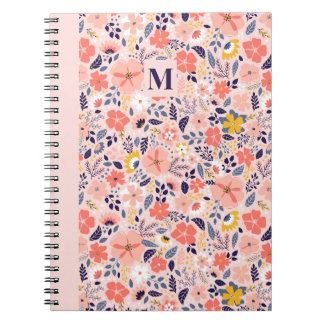 Caderno Floral Clássico Espiral Caprichoso
