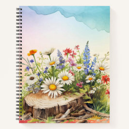 Caderno Floral Cottagecore | Prado de Flores Silve