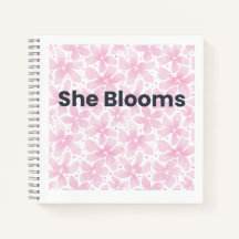 Caderno Floral Inspirador Ela Floresce