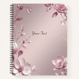 Caderno Floral Rosa Delicado