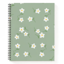 Caderno Floral Sage Daisy | Botânica Desenhada à M
