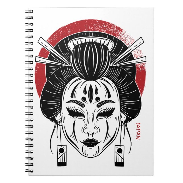 Caderno Gueixa/ notebook gueixa/ japão  (Frente)