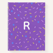 Caderno Inicial com Purpurina Alegre
