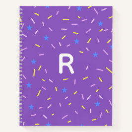 Caderno Inicial com Purpurina Alegre