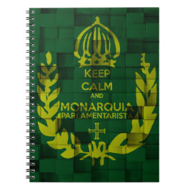 Caderno Keep Clam and Monarquia Parlamentarista