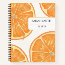 Caderno Laranja Estético | Diário com Nome Persona