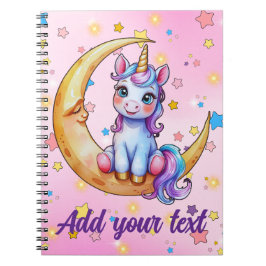 Caderno Lunar de Unicórnio Bebê