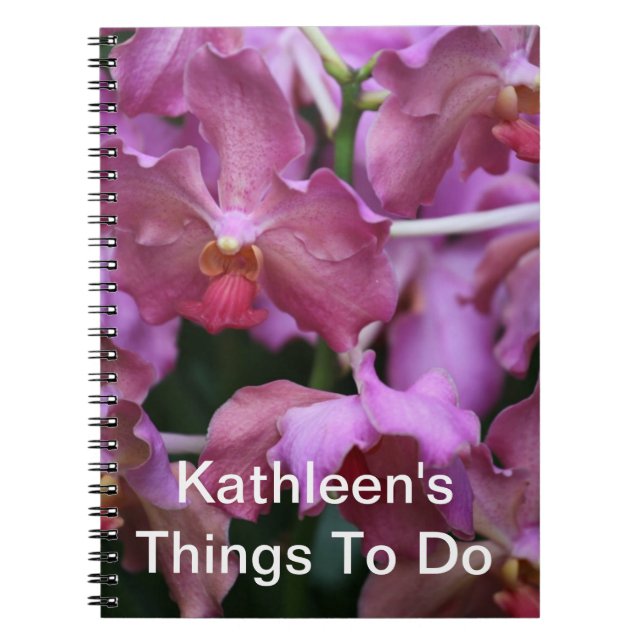 Caderno malva da orquídea de Singapore (Frente)