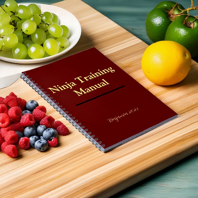 Caderno Manual de Treinamento Ninja Personalizado  (Criador carregado)