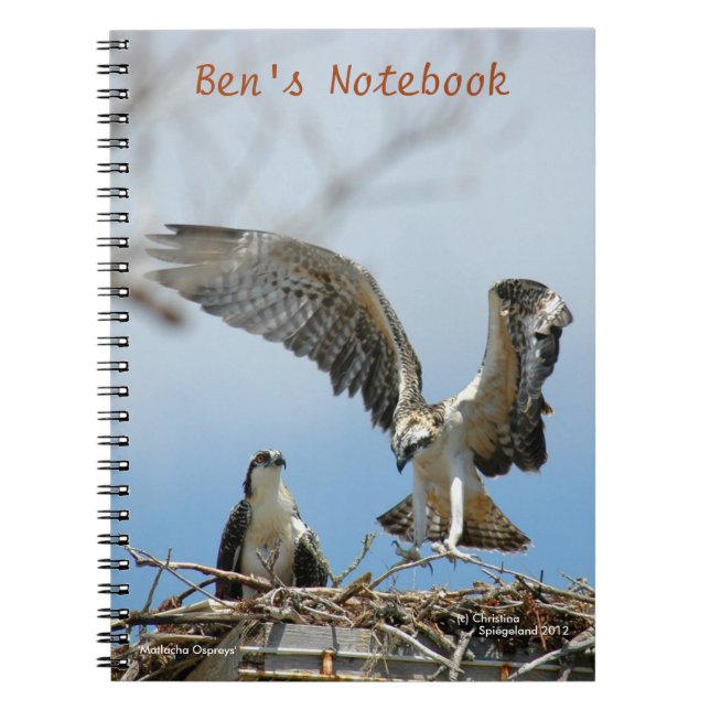 Caderno novo de Bens dos falcões dos Ospreys (Frente)