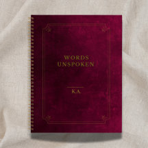 Caderno Palavras Não Ditas – Marrom Dourado Aparên